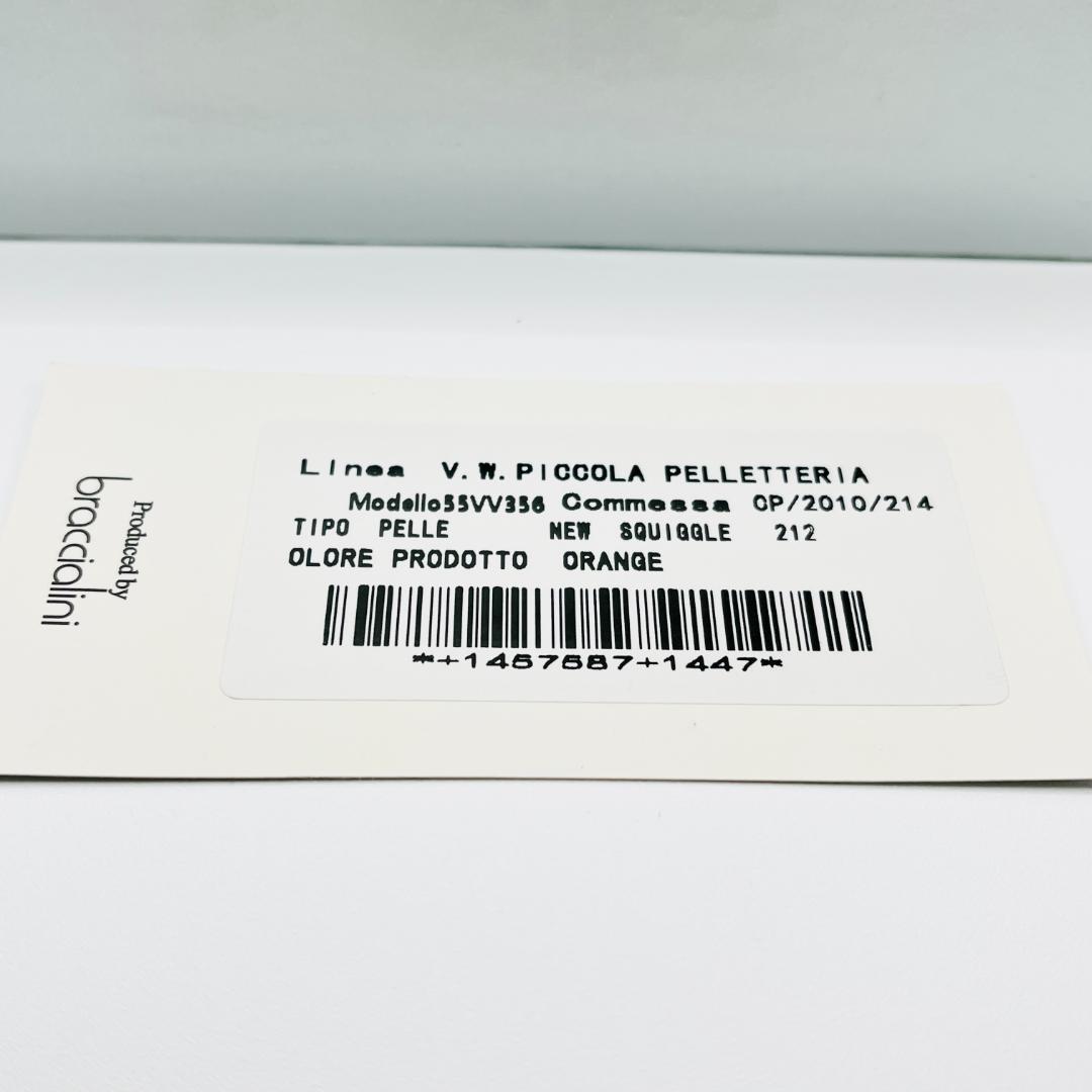 新品 未使用 Vivienne Westwood 長財布 チェック オレンジ 柄