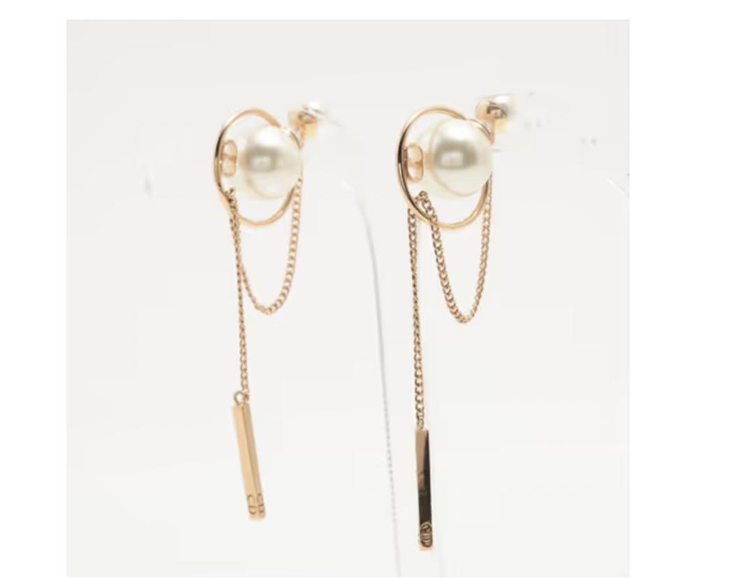 DIOR ロングフックパールピアス Dior パールピアス