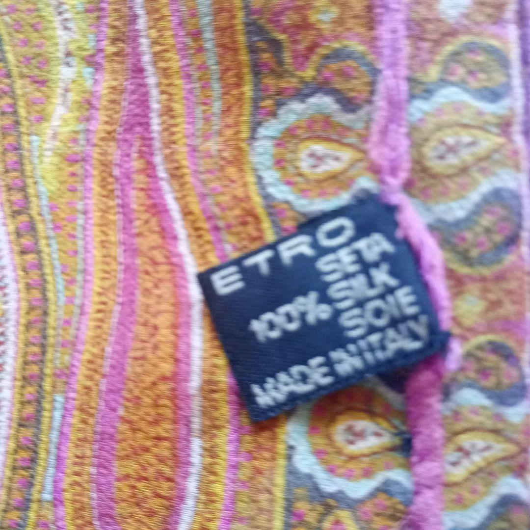 ETRO 100%シルク ペイズリー柄ストール