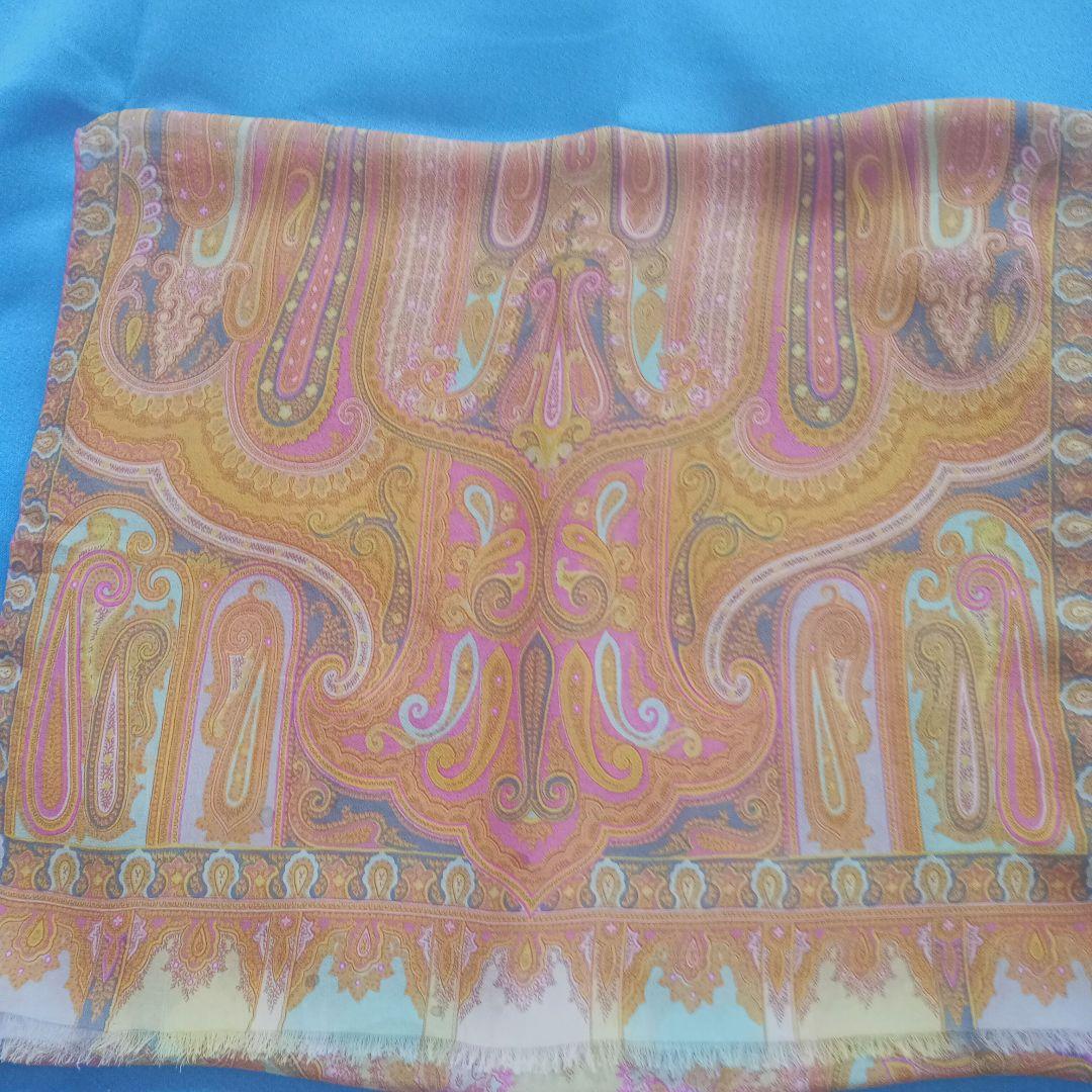 ETRO 100%シルク ペイズリー柄ストール