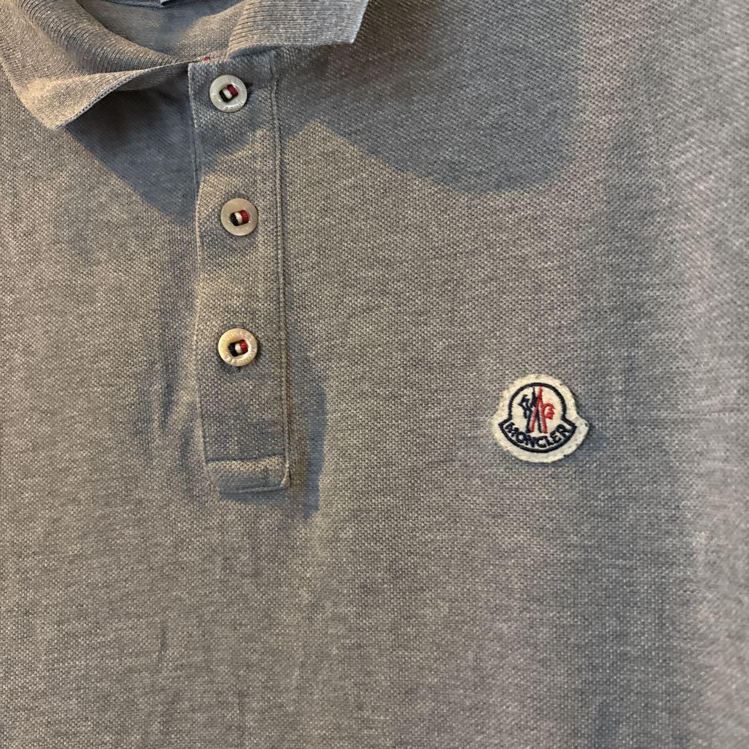 美品 MONCLER グレー ポロシャツ size L