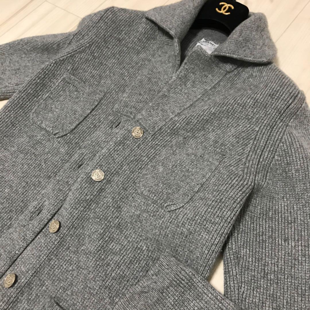 得価最安値 CHANEL シャネル カシミア ニット カーディガン コート 美品 JIQZu-m29751210765 定番得価