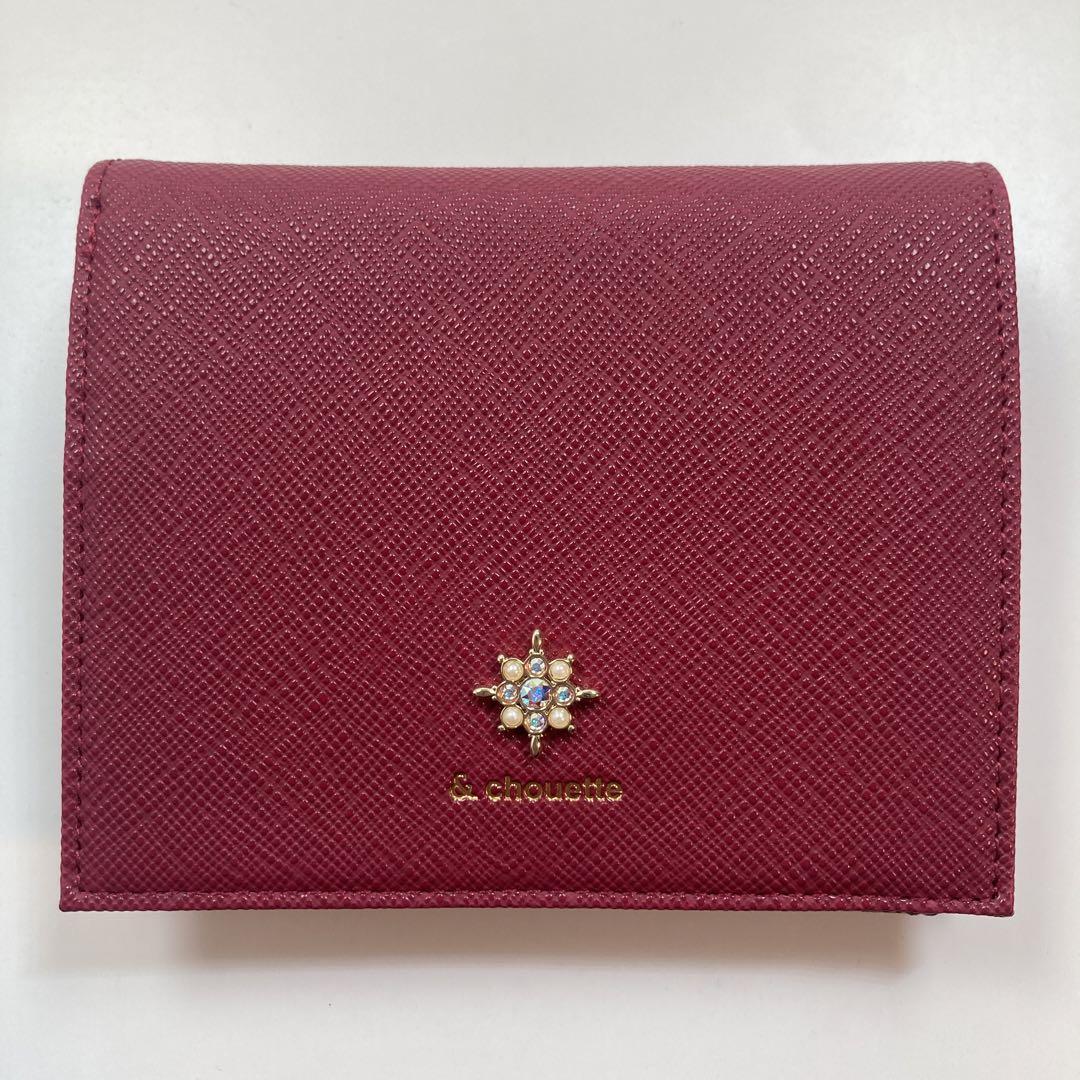 アンドシュエット &chouetteビジューシリーズミニ財布 チェリーレッド