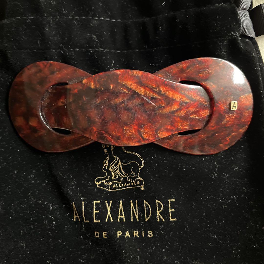 ALEXANDRE DE PARIS ブラウン ヘアピン