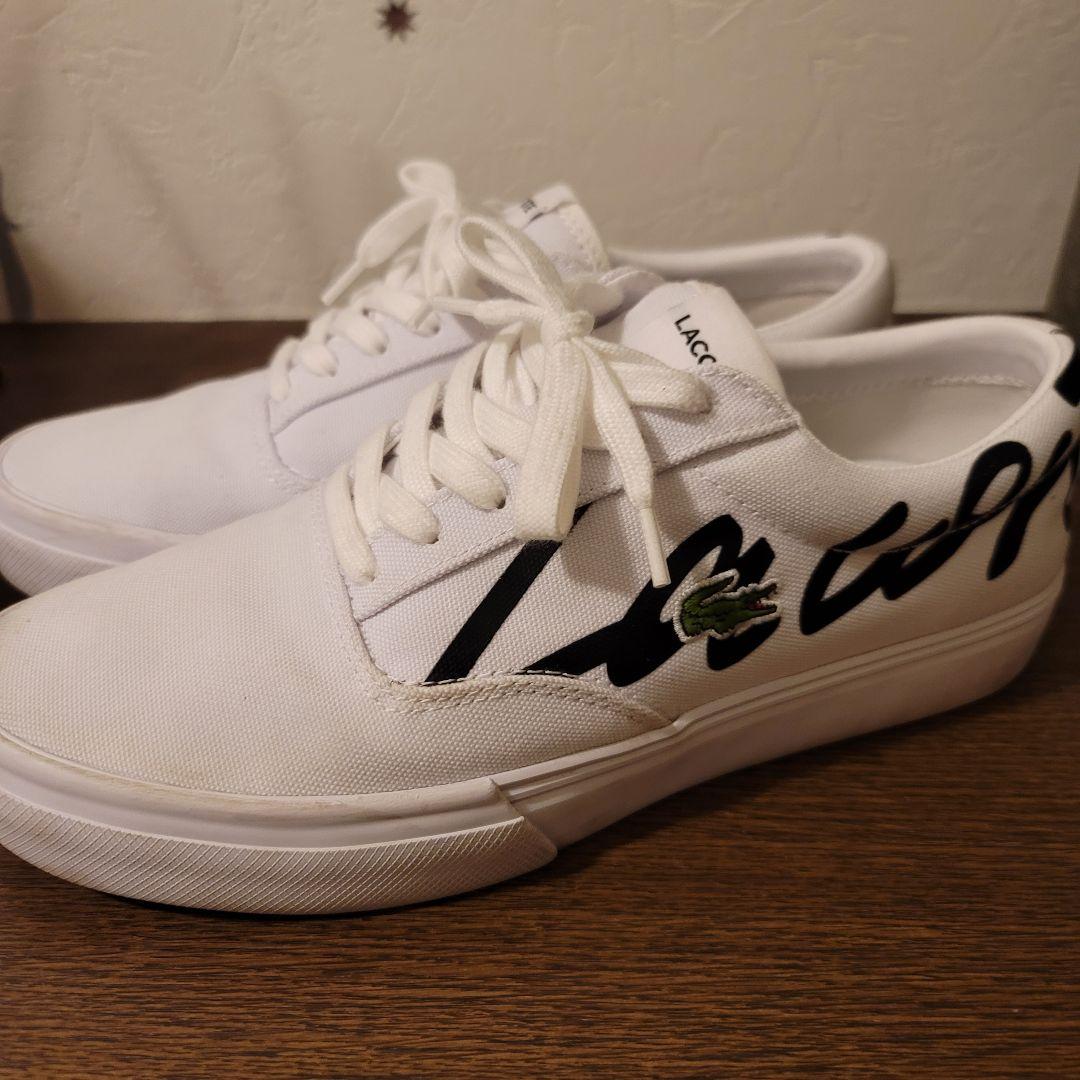 【美品】LACOSTE ホワイト スニーカー