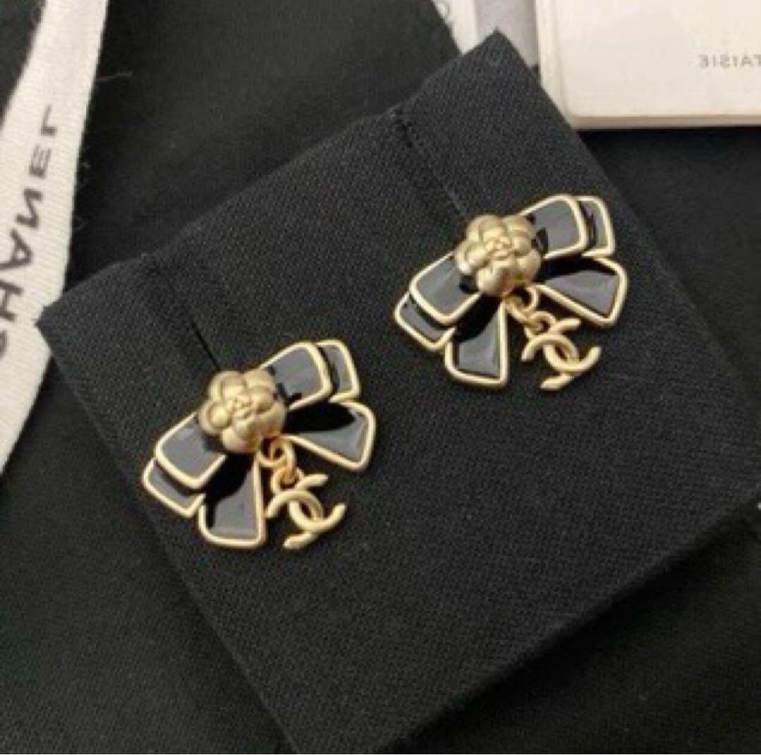 本物 ヴィンテージ CHANEL ゴールド カメリア ピアス 駅南やまご質店オンラインショップ / シャネル カメリア ピアス