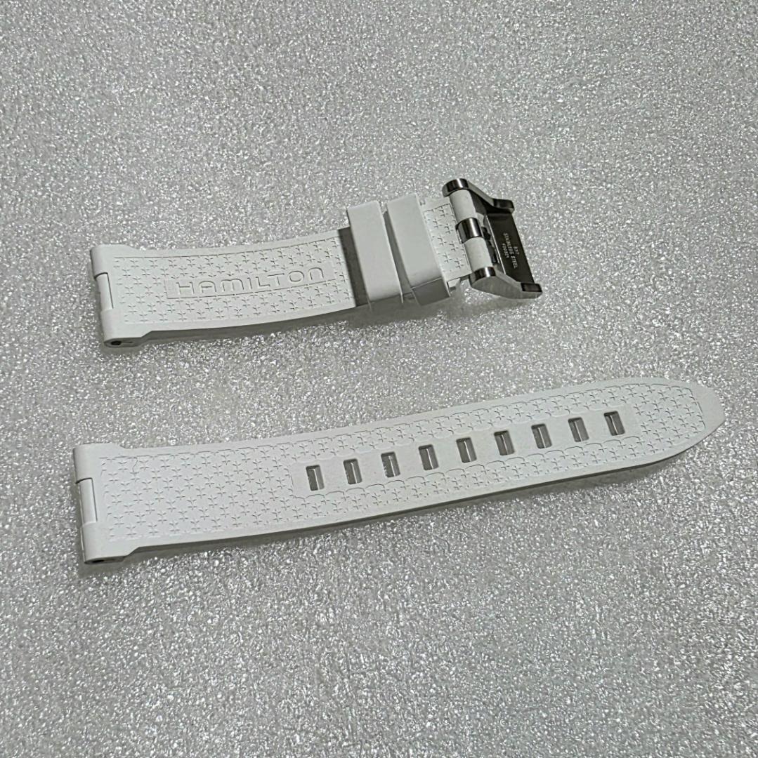 ハミルトン 純正 ラバーベルト ホワイト 18mｍ