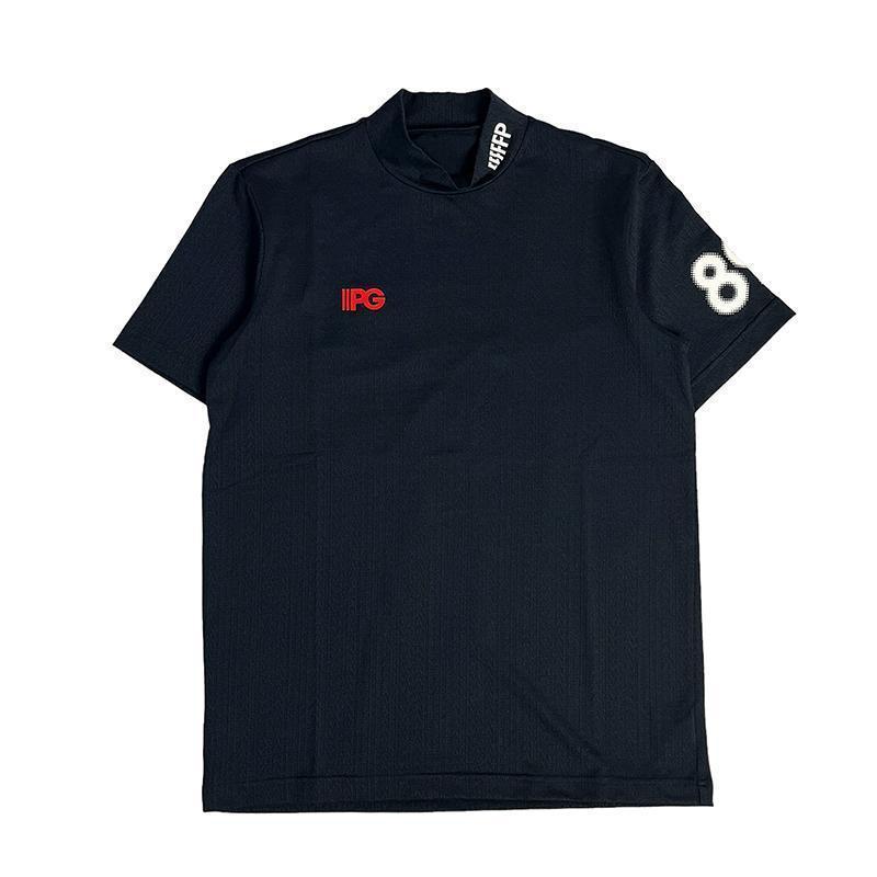 PEARLY GATES パーリーゲイツ 2022年モデル ハイネック 半袖Tシャツ 総柄 ネイビー系 1 [240101090834] ゴルフウェア レディース PEARLY GATES パーリーゲイツ 2022年モデル ハイネック 半袖T