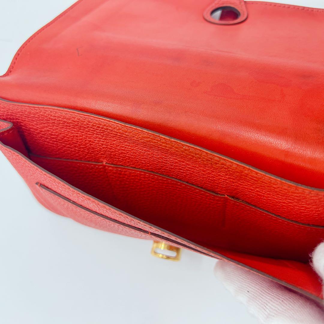 HERMES✨️ドゴン 長財布 オレンジ 希少 ゴールド金具 エルメス GM