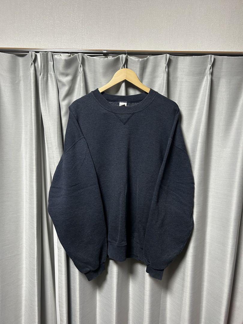 90sRUSSELL ATHLETIC XL フェード ネイビー 無地スウェット 6,640円
