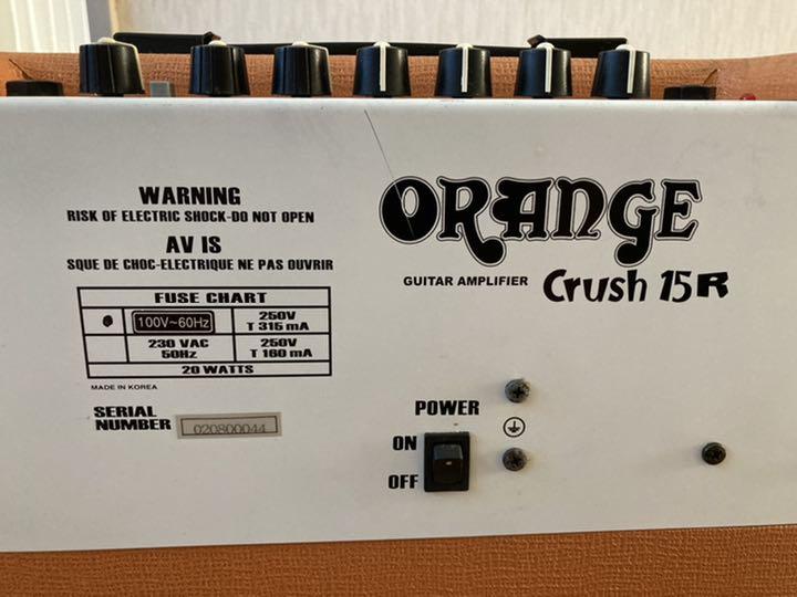 ORANGE crush 15R ギターアンプ pc94F-m29766548817 新品安い