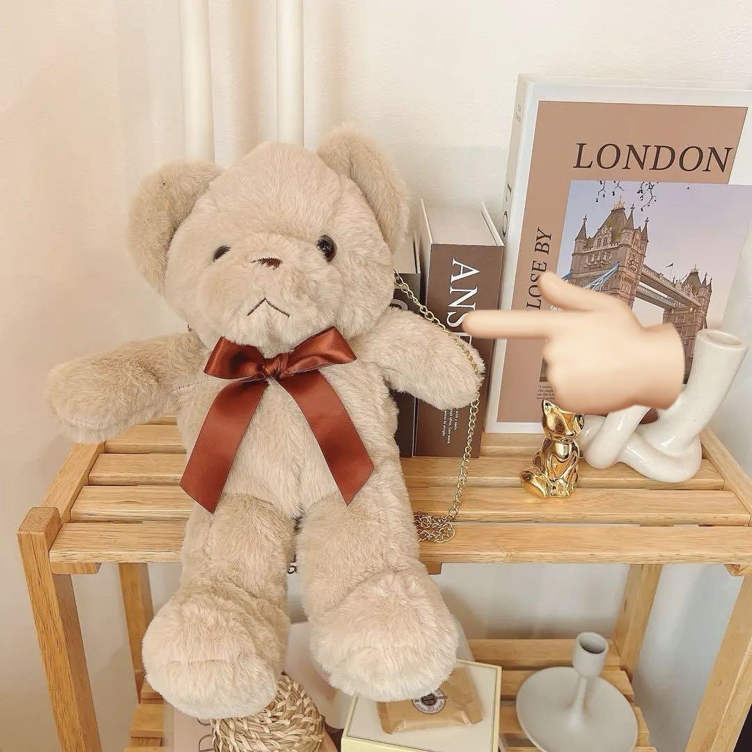 ファーリーBEAR ポシェット くま ぬいぐるみ ショルダーバッグ