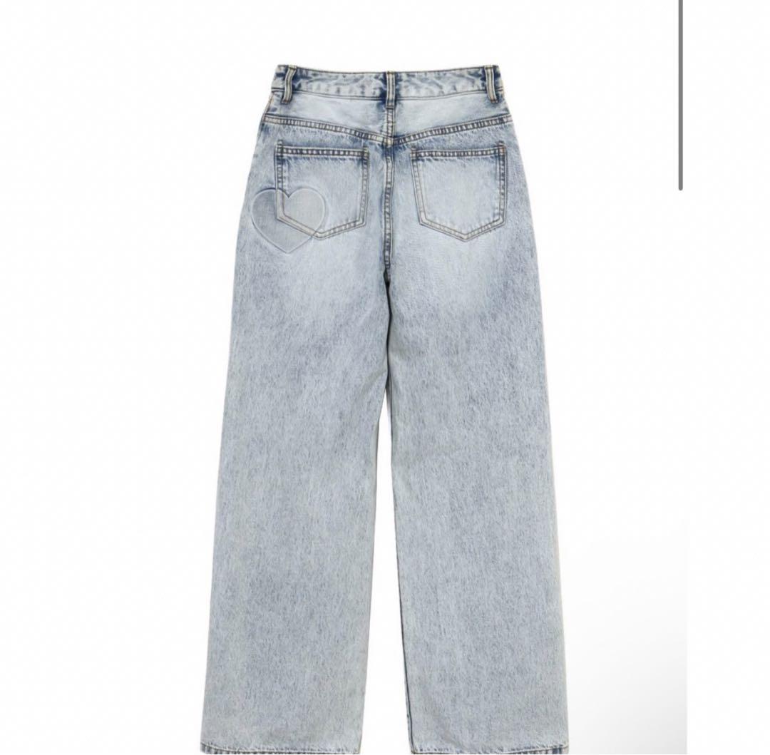 パンツ Andmary Heart plump denim xs