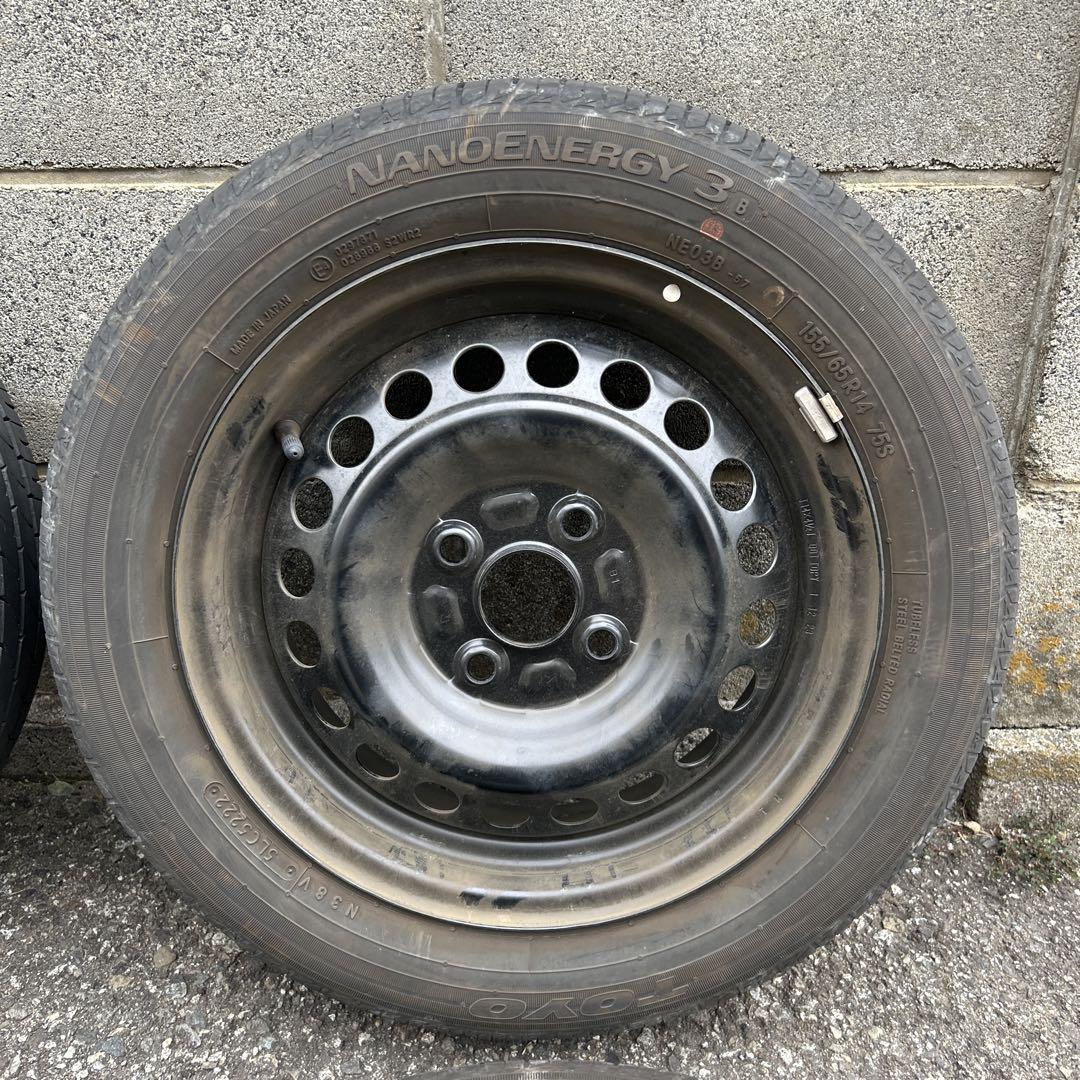 155/65R14 ホイールとタイヤ②２本分
