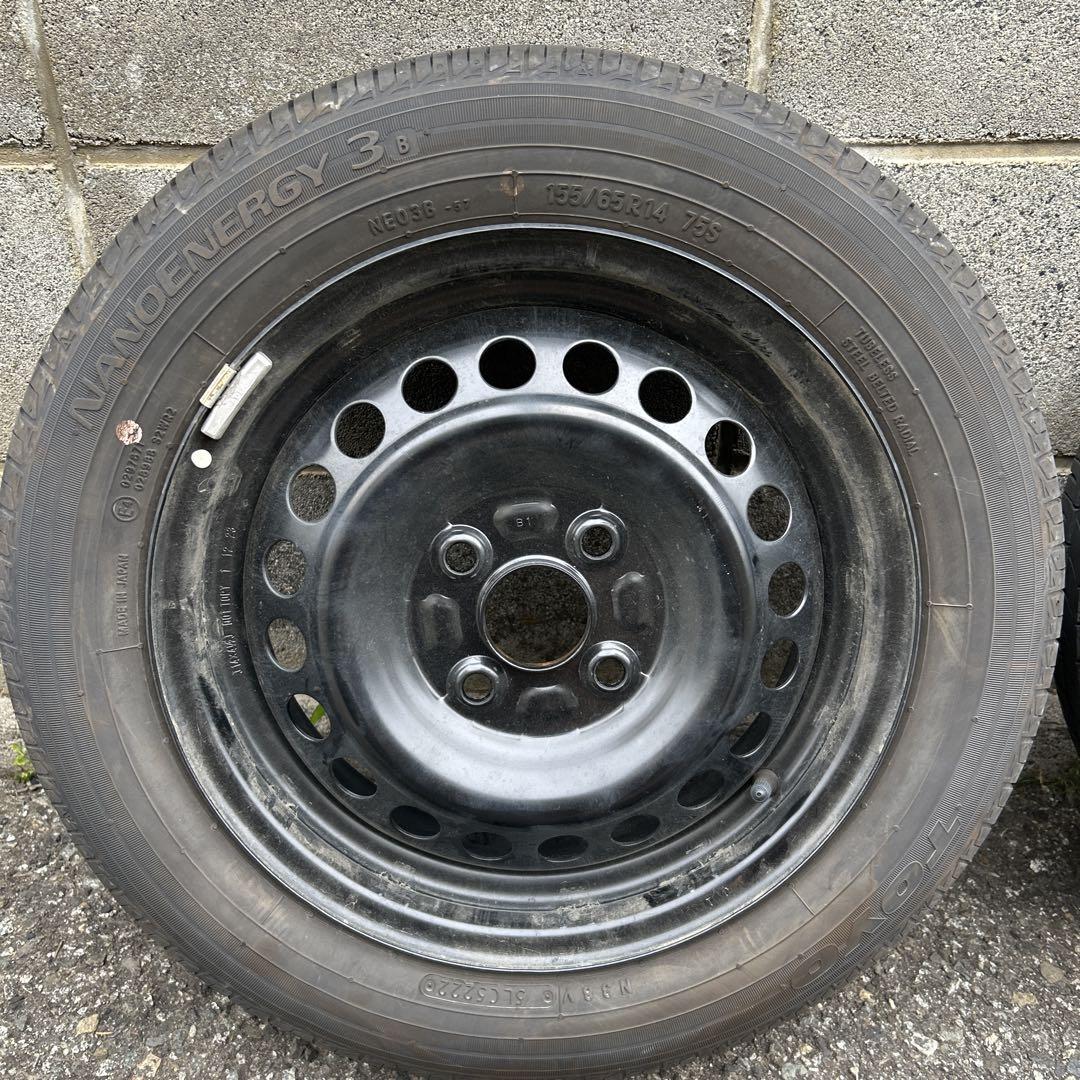 155/65R14 ホイールとタイヤ②２本分