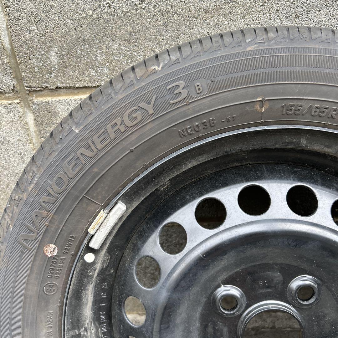 155/65R14 ホイールとタイヤ②２本分