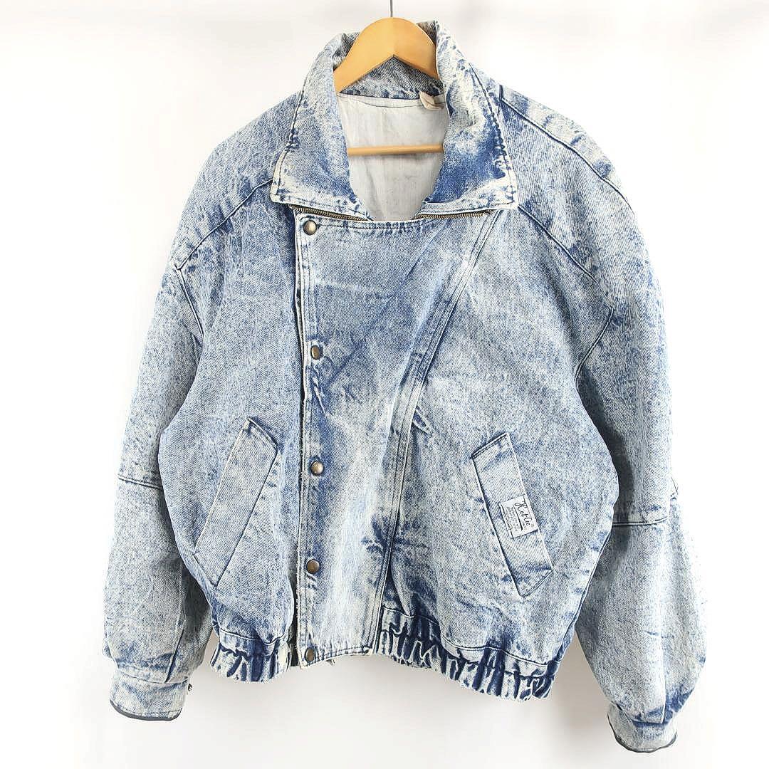 VINTAGE フランス製 オーバーサイズ デニム ジップ ジャケット