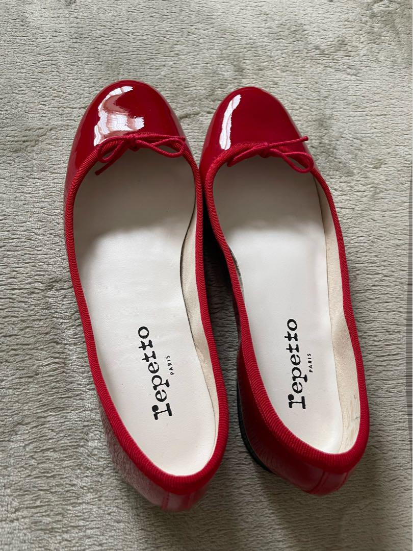 レペット エナメル バレエシューズ Repetto 赤 パンプス