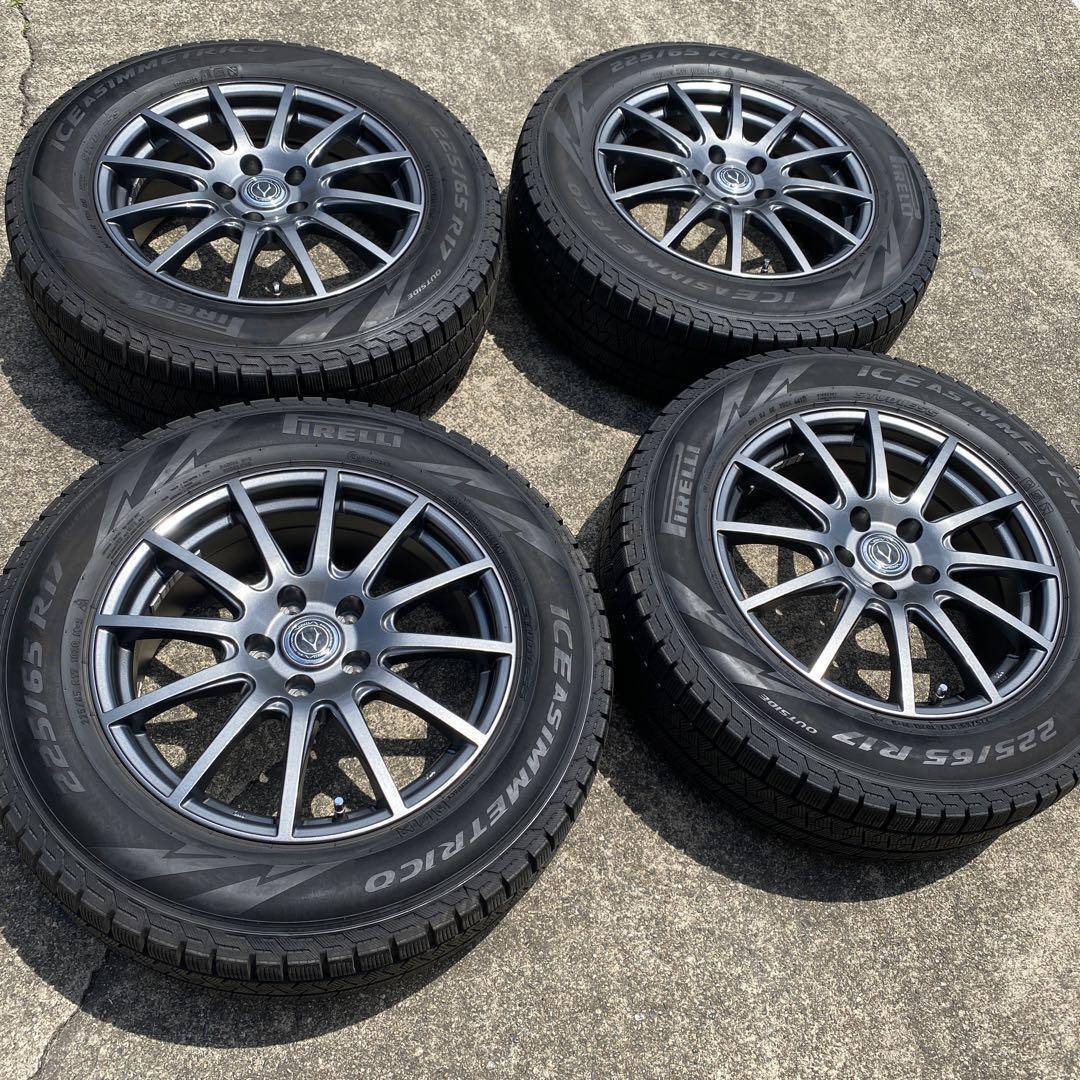 ◇中古ピレリ225/65R17 2017年製スタッドレスセット ハリアーRAV4 画像1