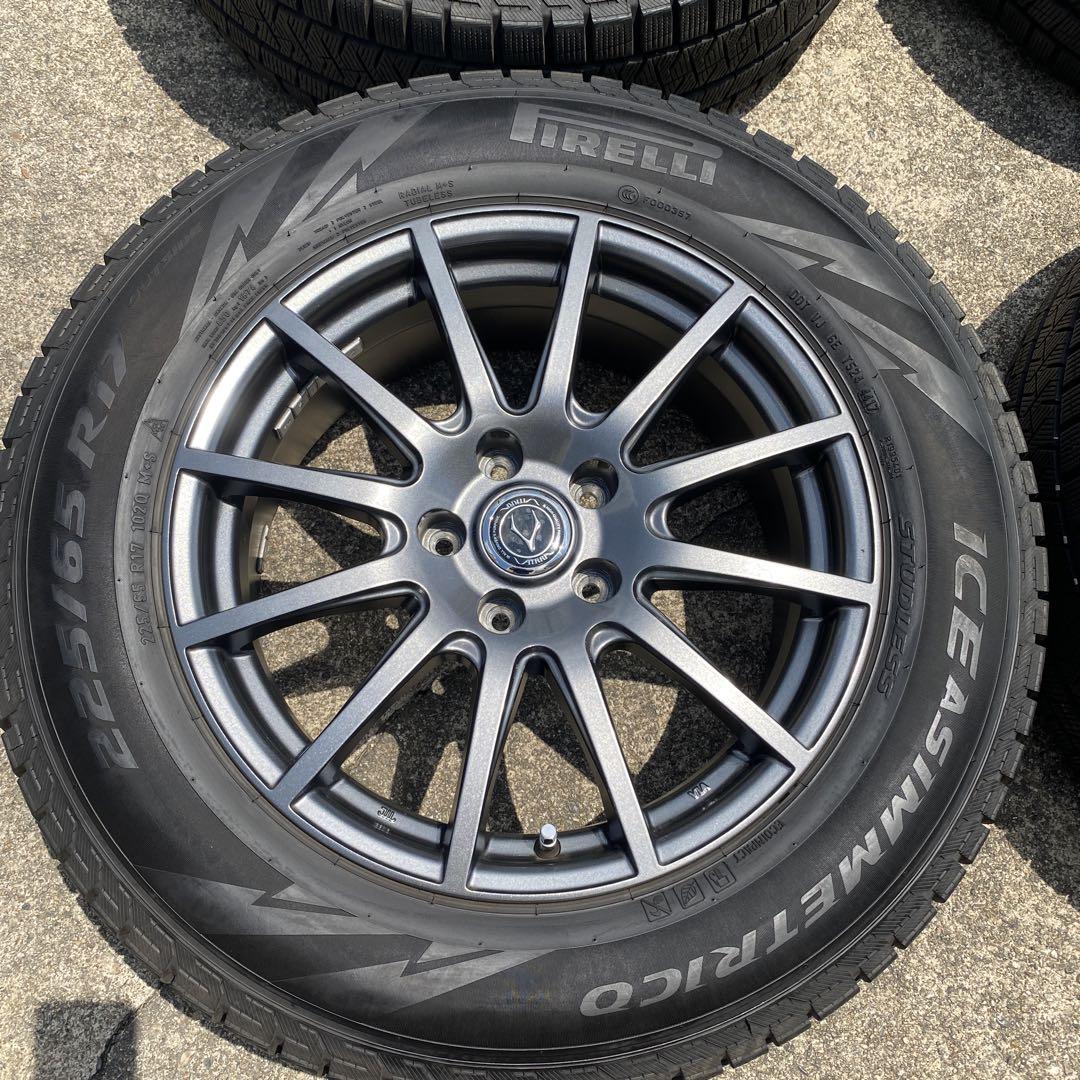 ◇中古ピレリ225/65R17 2017年製スタッドレスセット ハリアーRAV4 画像2