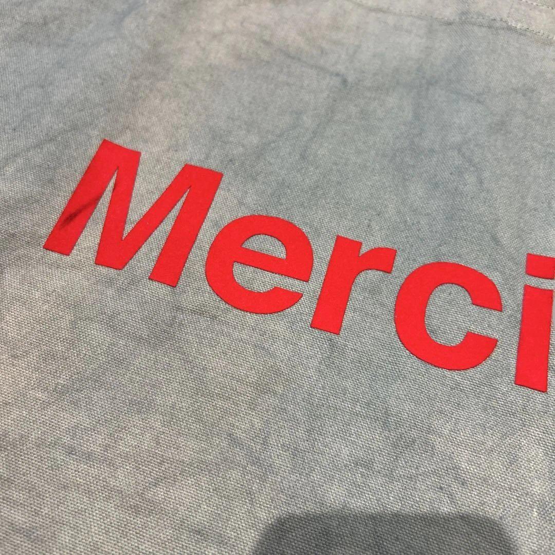 新品タグ付き メルシーMerci トートバッグ大 スカイブルー水色