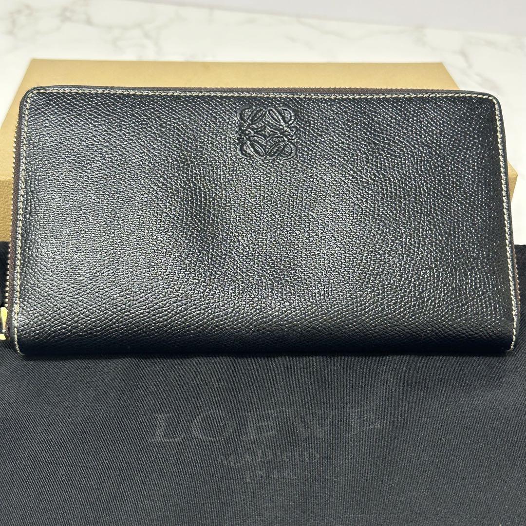 新品同様‼️ ロエベ　LOEWE 財布　長財布　アナグラム　ラウンドファスナー