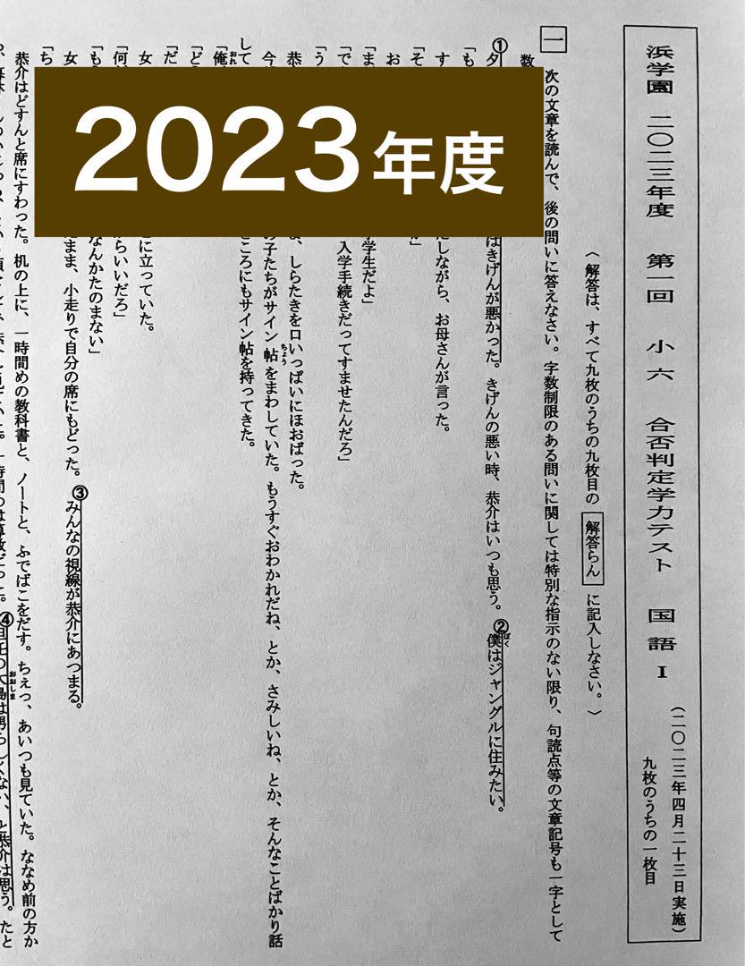 浜学園　小6　合否判定学力テスト　2年分セット　2024年　2023年　3教科