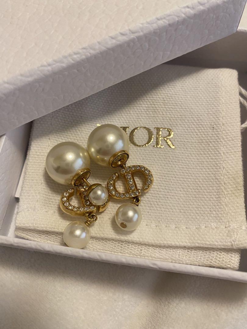 Dior Tribales ピアス メタル・レジンパール・クリスタル