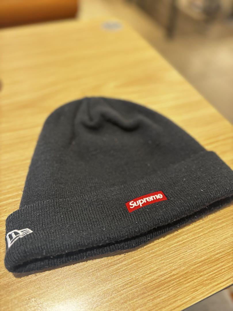 Supreme 黒 ニット帽 ビーニー