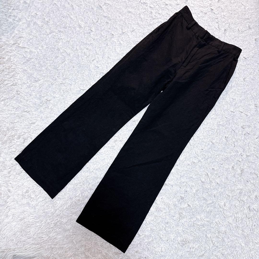 美品✨FRAMeWORK リネン ストレートパンツ 23SS 黒 34