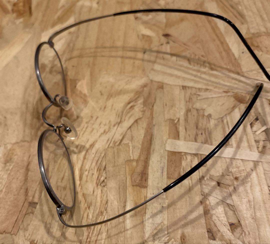 【美品】眼鏡市場 ZEROGRA 003 眼鏡 鯖江 シルバーオーバル型メガネ