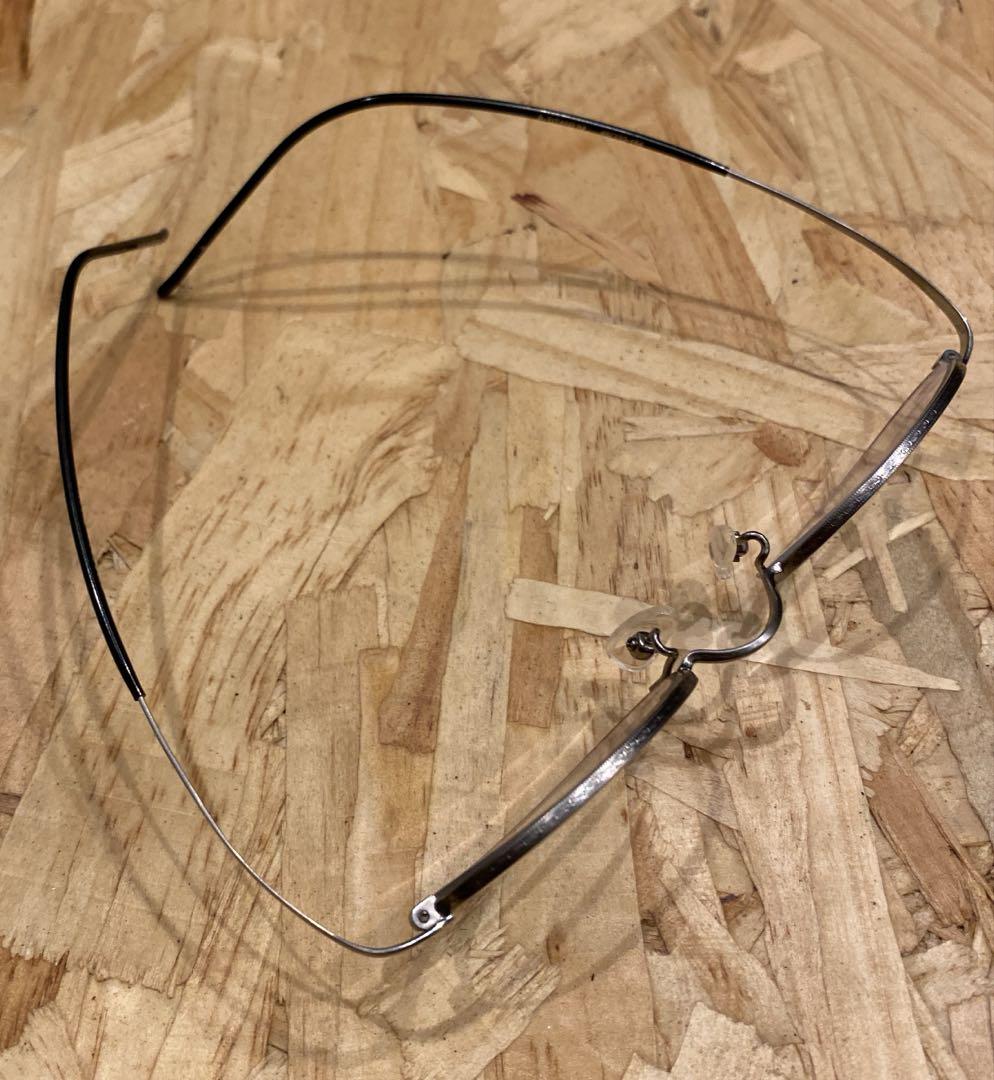 【美品】眼鏡市場 ZEROGRA 003 眼鏡 鯖江 シルバーオーバル型メガネ
