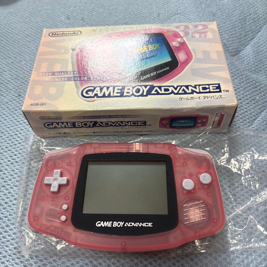 ゲームボーイアドバンス ミルキーピンク ジャンク品 箱ありソフト付