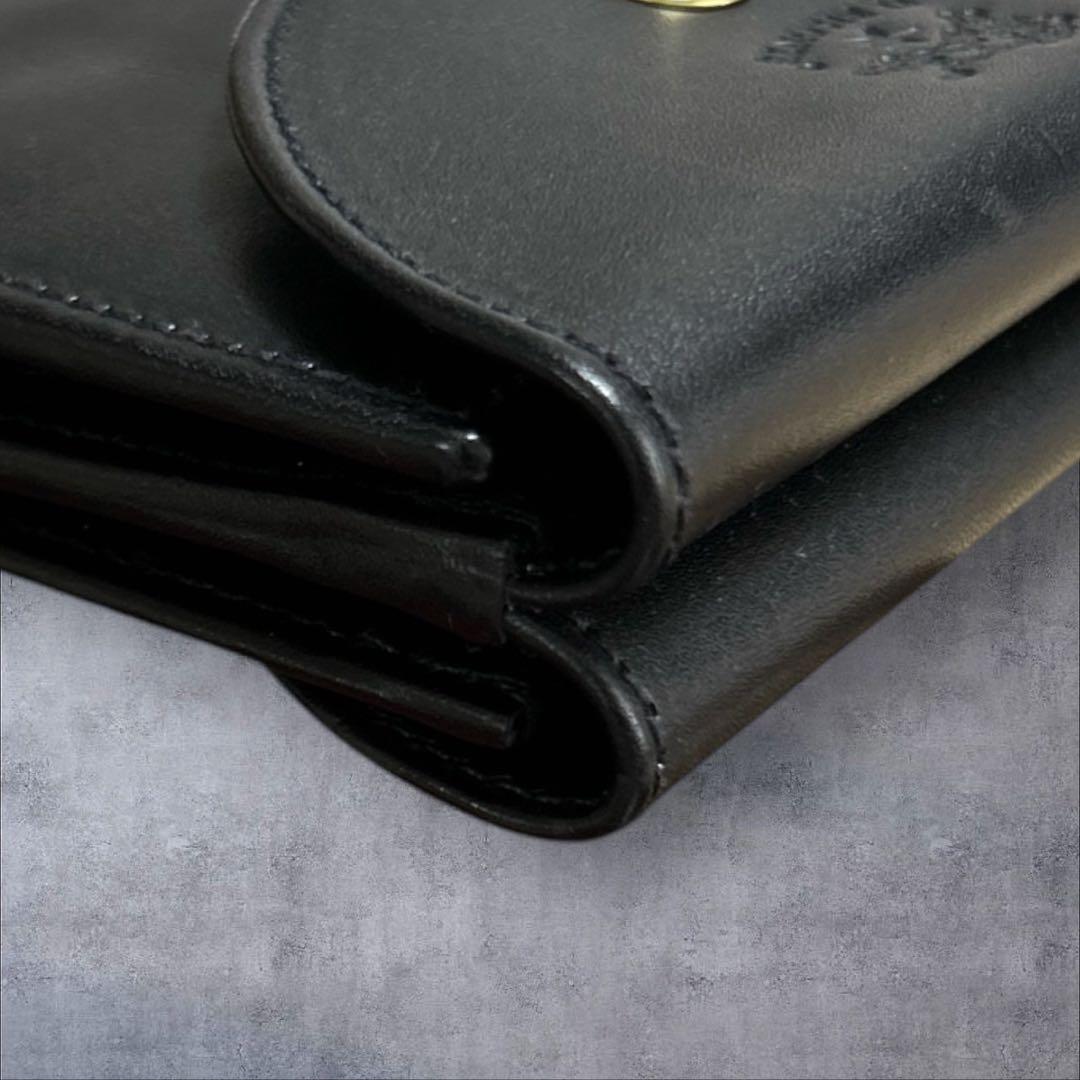 C382/袋付き IL BISONTE イルビゾンテ 財布 ブラック レザー