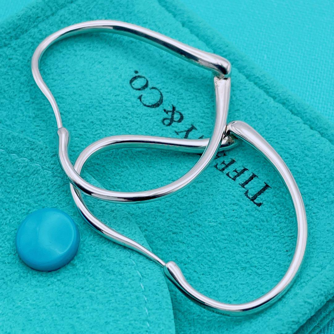 Tiffany & Co. ピアス　オープンハート　フープ　エルサペレッティ
