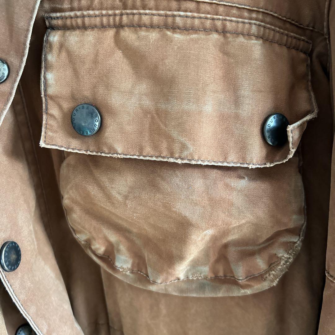Barbour ブラウンジャケット ダブルポケット　オイルジャケット