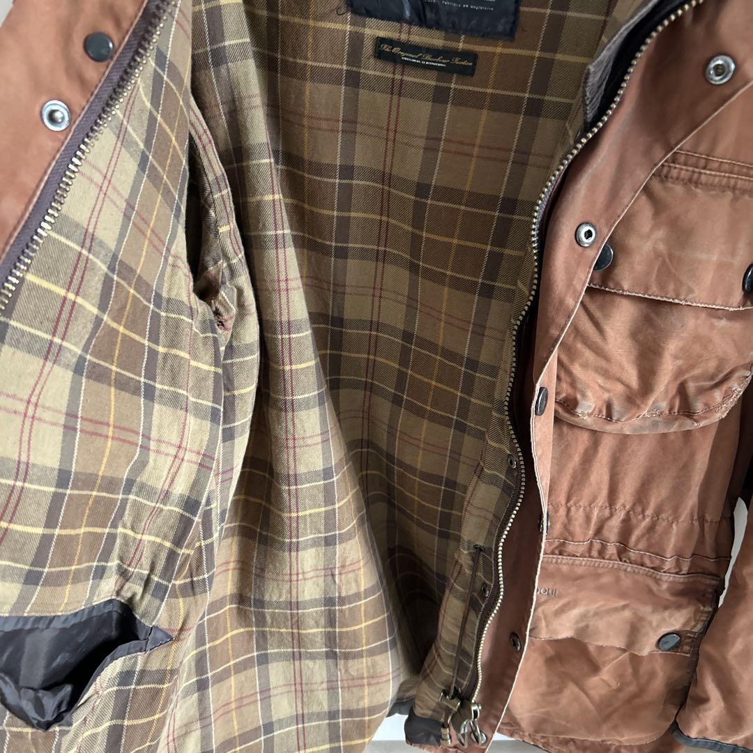 Barbour ブラウンジャケット ダブルポケット　オイルジャケット