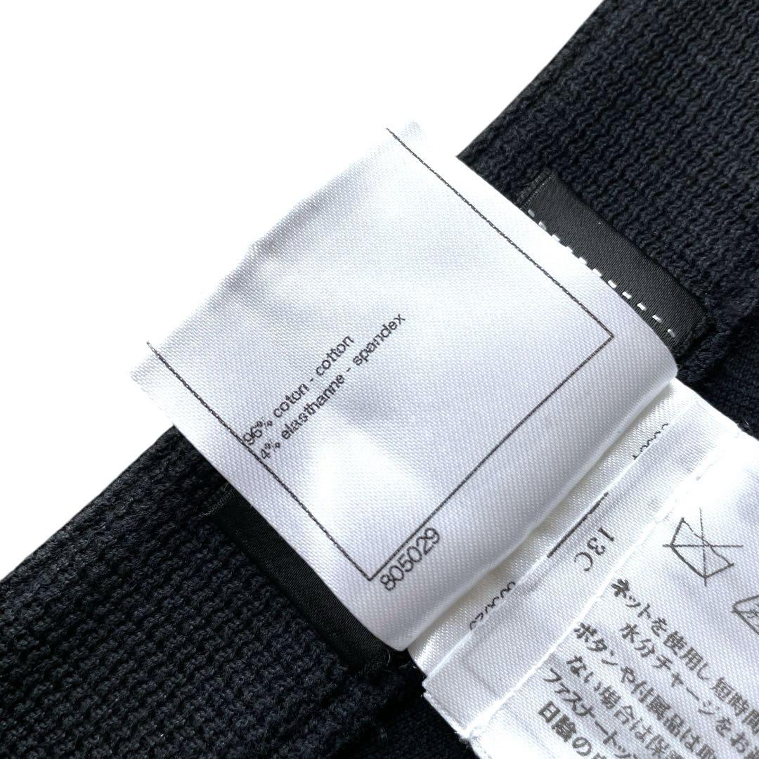 希少 美品 CHANEL シーム ニットパンツ BLACK 42 大きいサイズ