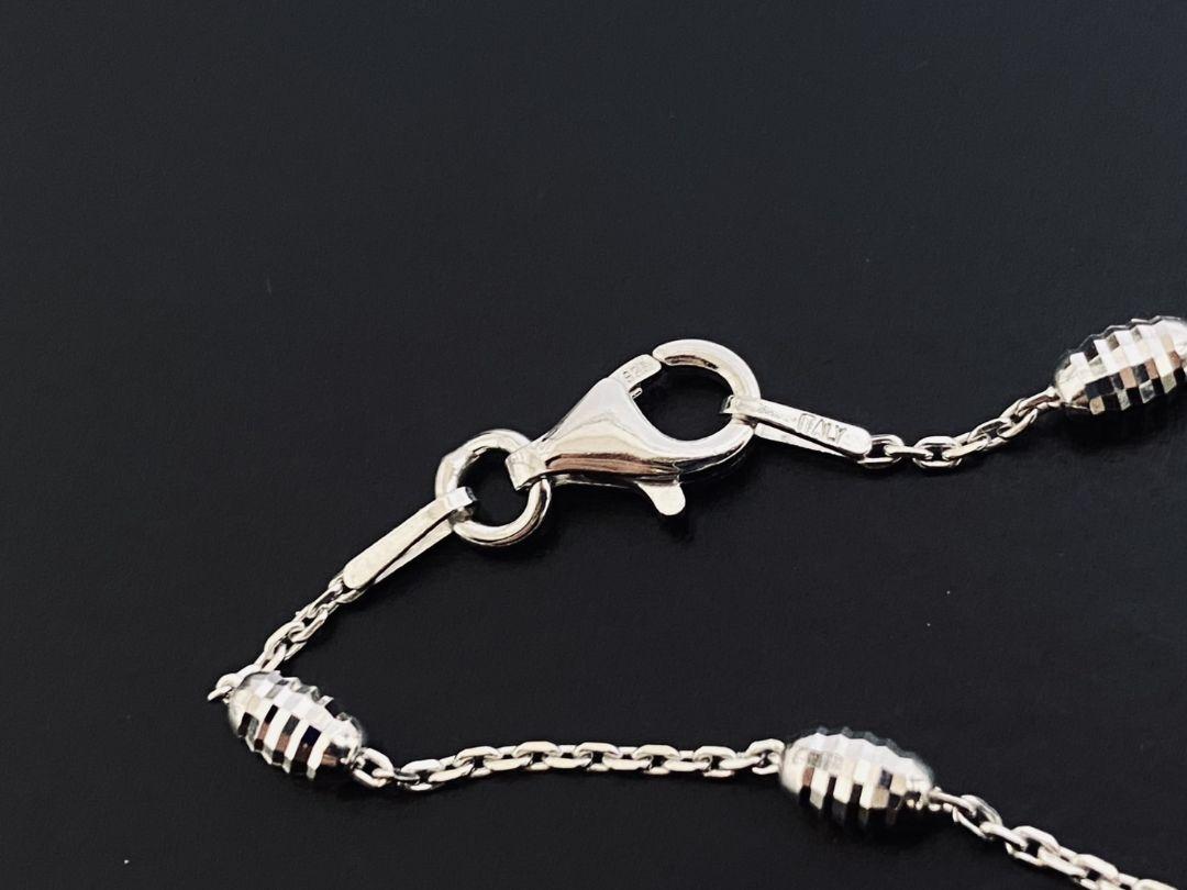 ダイヤモンドカット シルバー925 ITALY ロングネックレス