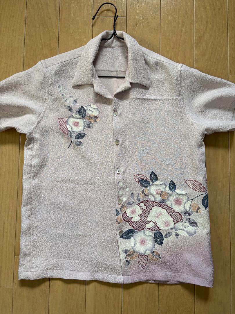 アロハシャツ　着物リメイク