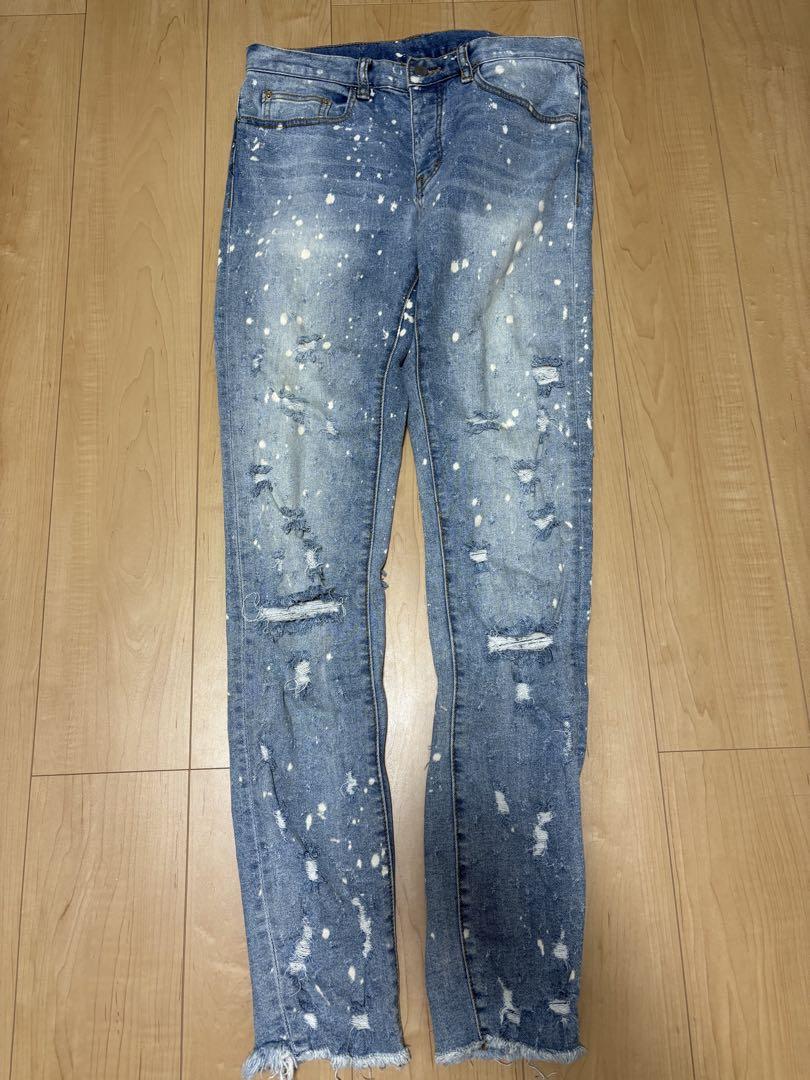 mnmlストレッチデニムブルーw31