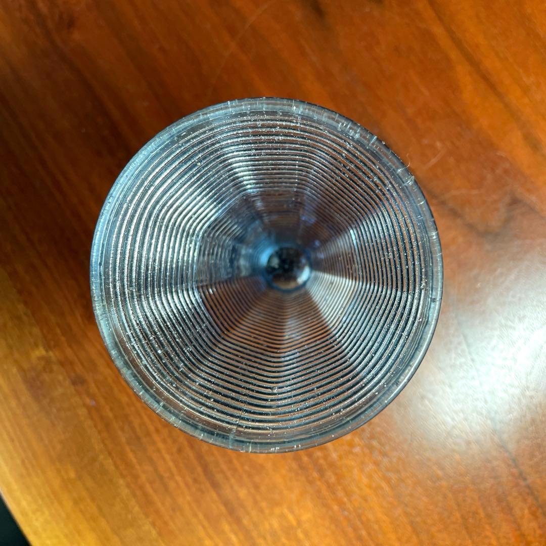 【レトロガラス】気泡の入ったグラス　輪文様　ビアグラス　パフェグラス　5脚