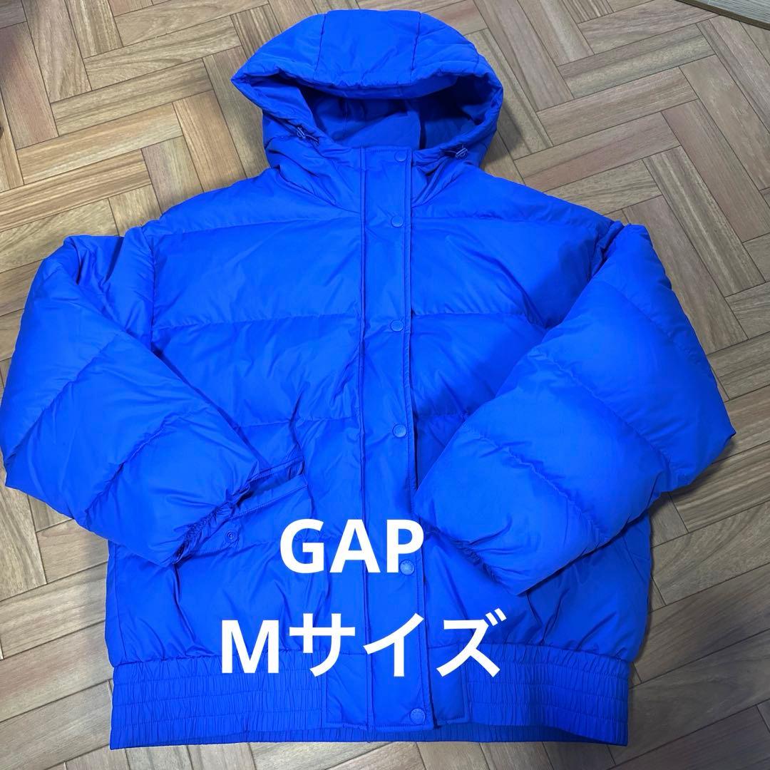 GAP ブルーダウンジャケット フード付き MサイズM Gap