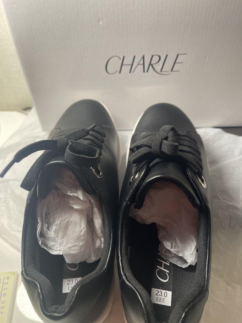 CHARLE ブラック スニーカー 23.0 EEE