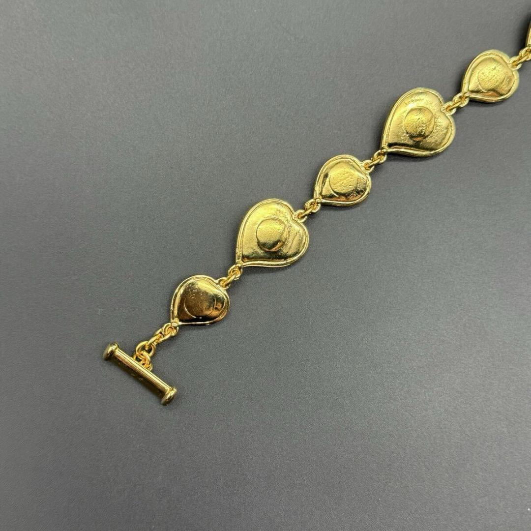 超希少 Yves Saint Laurent ブレスレット ハート ゴールド