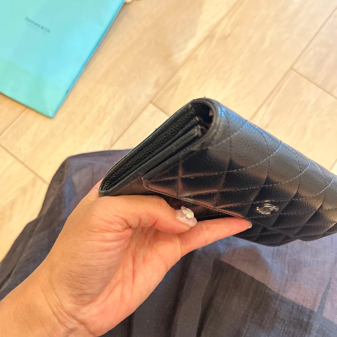 CHANEL マトラッセキャビアスキン長財布 CHANEL マトラッセキャビアスキン長財布