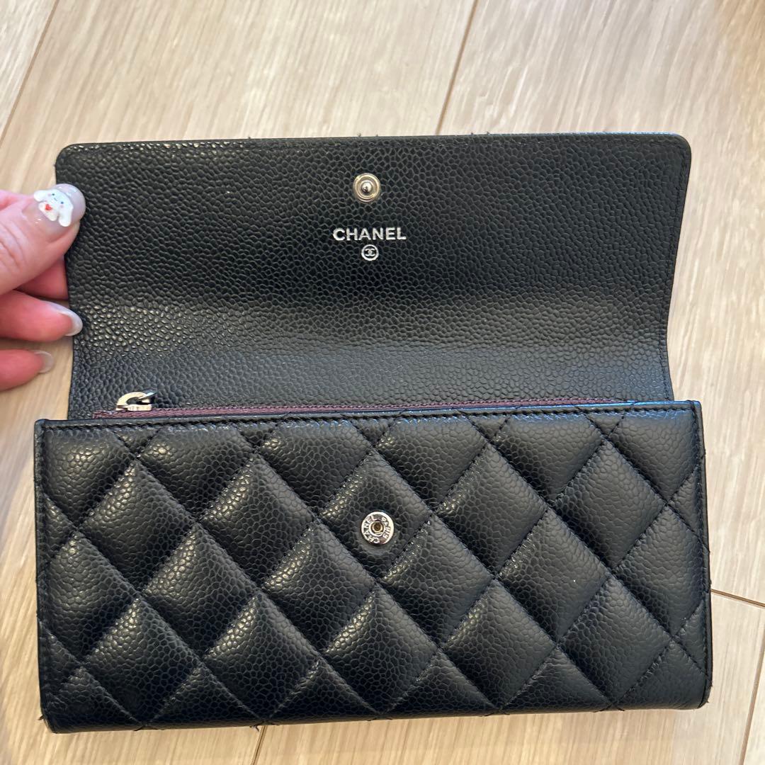 CHANEL マトラッセキャビアスキン長財布 CHANEL マトラッセキャビアスキン長財布
