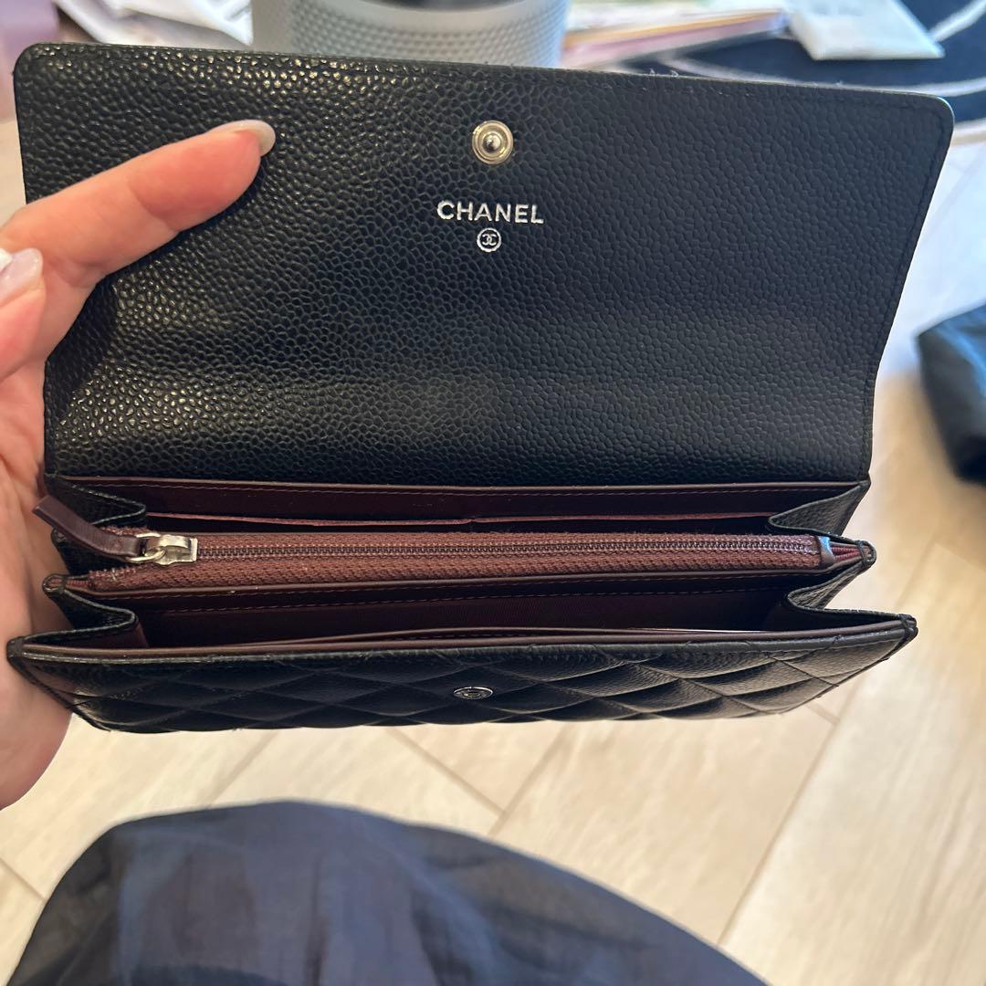 CHANEL マトラッセキャビアスキン長財布 CHANEL マトラッセキャビアスキン長財布