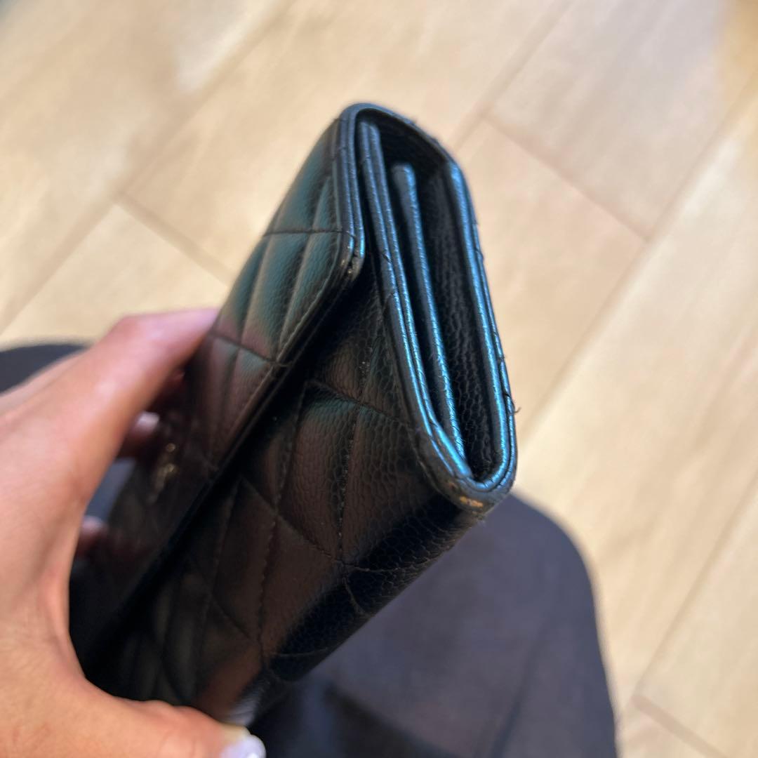 CHANEL マトラッセキャビアスキン長財布 CHANEL マトラッセキャビアスキン長財布