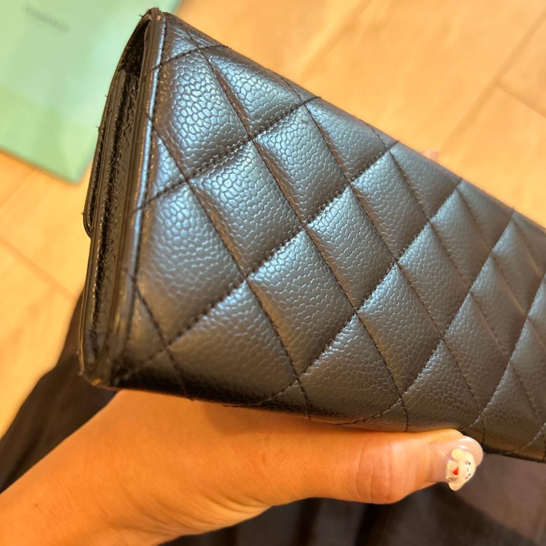 CHANEL マトラッセキャビアスキン長財布 CHANEL マトラッセキャビアスキン長財布